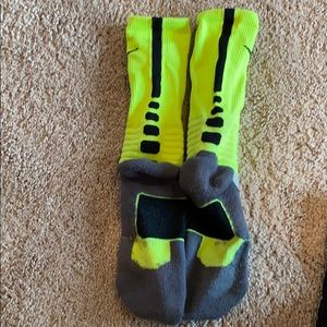 Neon yellow Nike elite socks